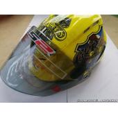 Шлем открытый   (mod:100) (аэроформа, черный визор) (size:XL, желтый)   LS2