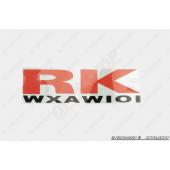 Наклейка   логотип   RK   (17х6см)   (#6872)