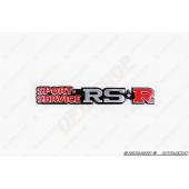 Наклейка   логотип   RS-R   (14x2см, алюминий)   (#1661)