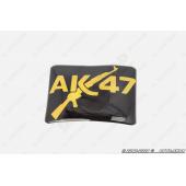 Наклейка   логотип   АК47   (8x5,5см, силикон)   (#SEA)