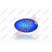 Наклейка  знак Евросоюза EU овал (90-50mm) силикон