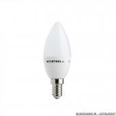 Лампа светодиодная LED C37, E14, 5Вт, 150-300В, 4000K, 30000ч, гарантия 3года. (Свеча) INTERTOOL