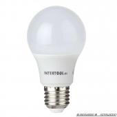 Светодиодная лампа LED 10Вт, E27, 220В, INTERTOOL