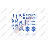 Наклейка  SUZUKI  синяя  (330x230mm)